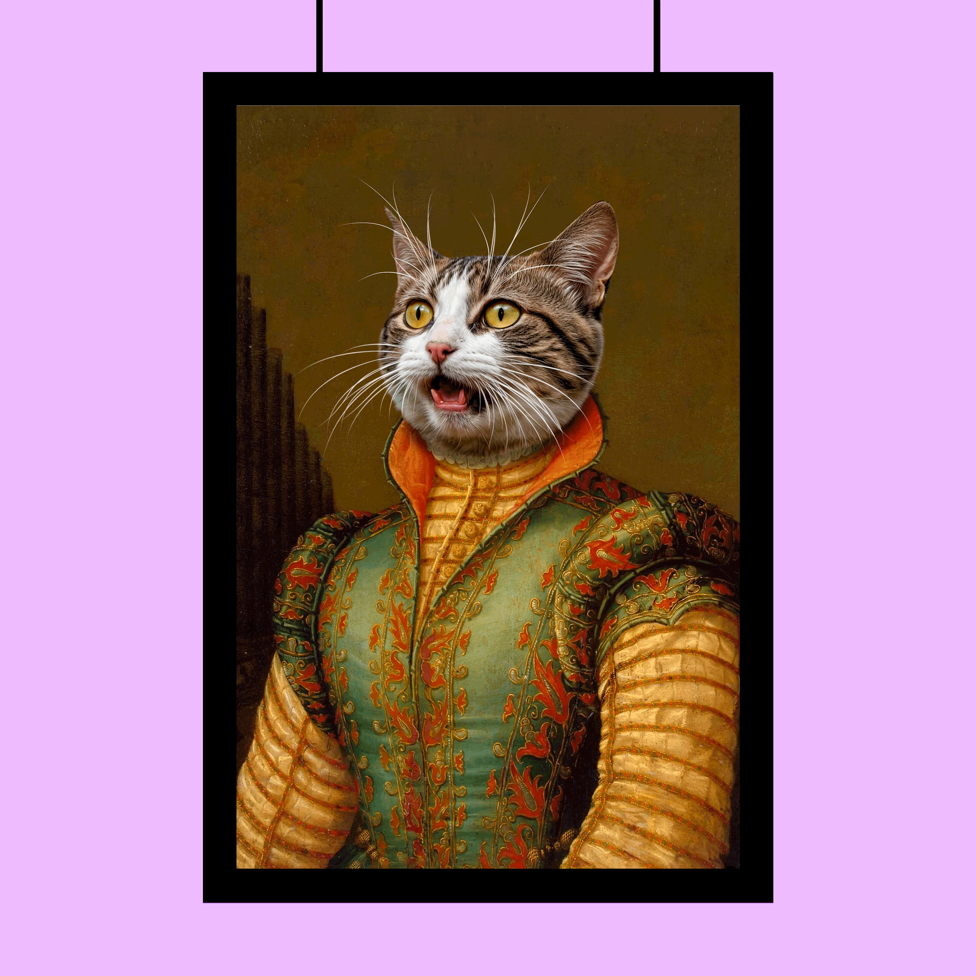 Regal Renaissance Pet Portrait – Custom Pet Canvas